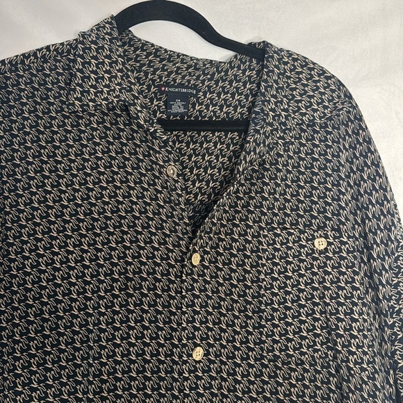 KNIGHTS BRIDGE VINTAGE RETRO PRINT SHORT SLEEVE BUTTON DOWN (2X) - Picture 3 of 8